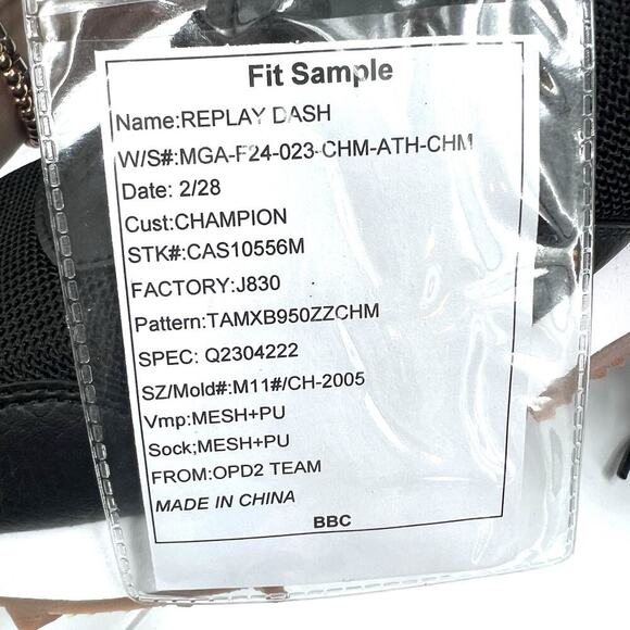 Champion Replay Dash Logo Sneakers Mens Size 11 Black / White - NEW - Picture 7 of 7